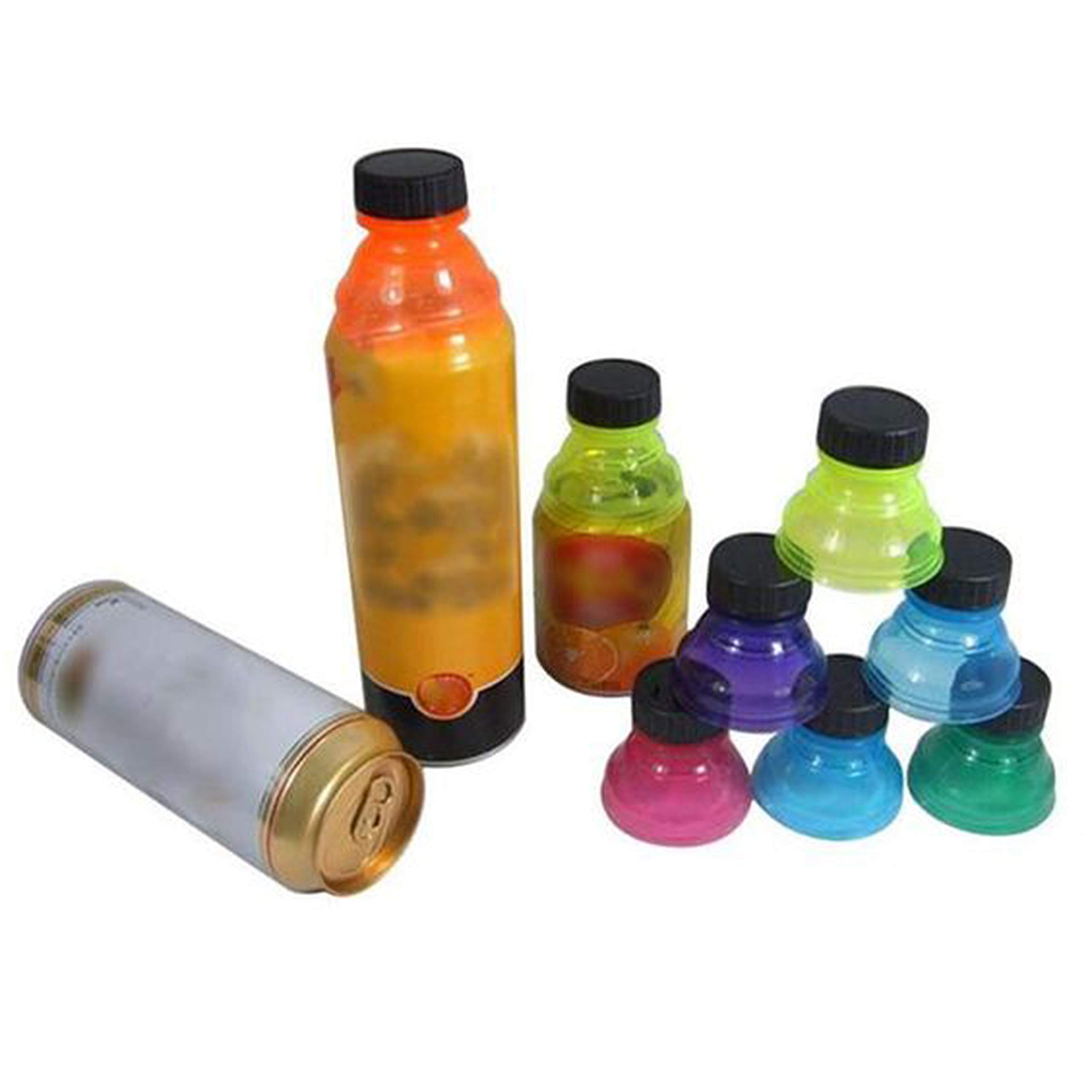 12 PCS Soda Can Lids Reusable Bottle Fizz Lid Caps Can Covers for Beer Carbonated Drinks and Other Canned Beverages (Colourful)