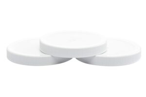 clearview containers | 110/400 plastic replacement lids | 110mm caps w/leak proof liner | for large glass or plastic wide mouth jar | made in the u.s.a.| food-grade storage caps for canning jars (3)