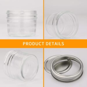 Accguan 4oz / 120ml Mason Jars Glass Jelly Jars, Canning Jars With Regular Lids, Ideal for Honey,Jam,Wedding Favors,Shower Favors, 40 Pack