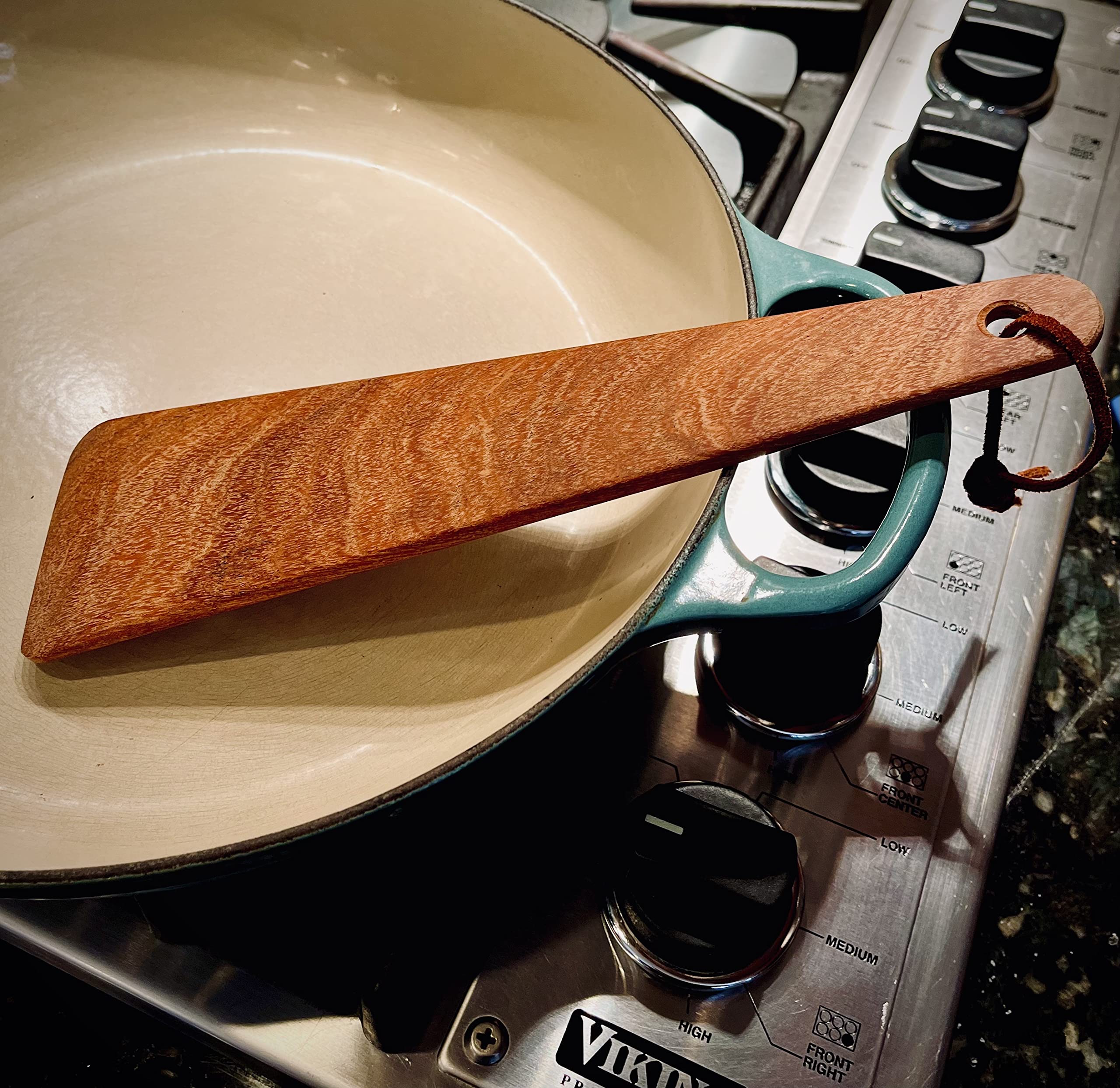 COWBOY SPATULA Mesquite Wood - Handmade in Texas, Made in USA, Perfect for cast iron cookware, steel cookware, nonstick cookware, Personalize it with a Monogram or Engraving!