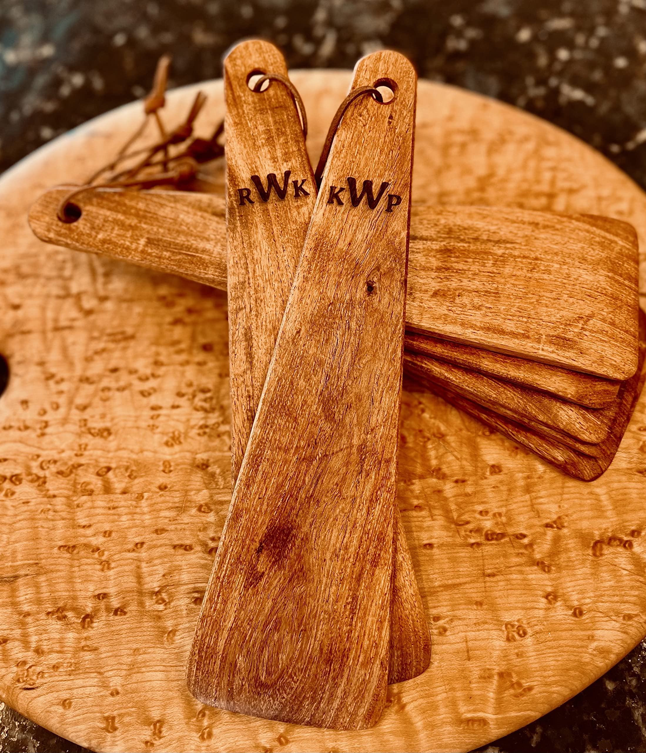 COWBOY SPATULA Mesquite Wood - Handmade in Texas, Made in USA, Perfect for cast iron cookware, steel cookware, nonstick cookware, Personalize it with a Monogram or Engraving!