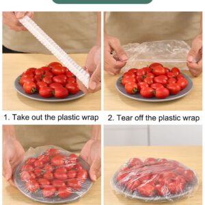 Fresh Keeping Bags,Reusable Elastic Food Storage Covers, Plastic Bowl Covers with Elastic Edging Stretch Plastic Wrap Bowl Covers (100Pcs)