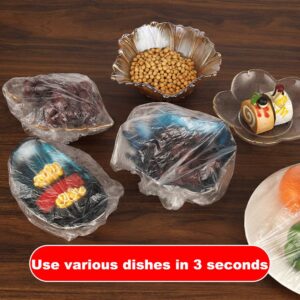 Fresh Keeping Bags,Reusable Elastic Food Storage Covers, Plastic Bowl Covers with Elastic Edging Stretch Plastic Wrap Bowl Covers (100Pcs)