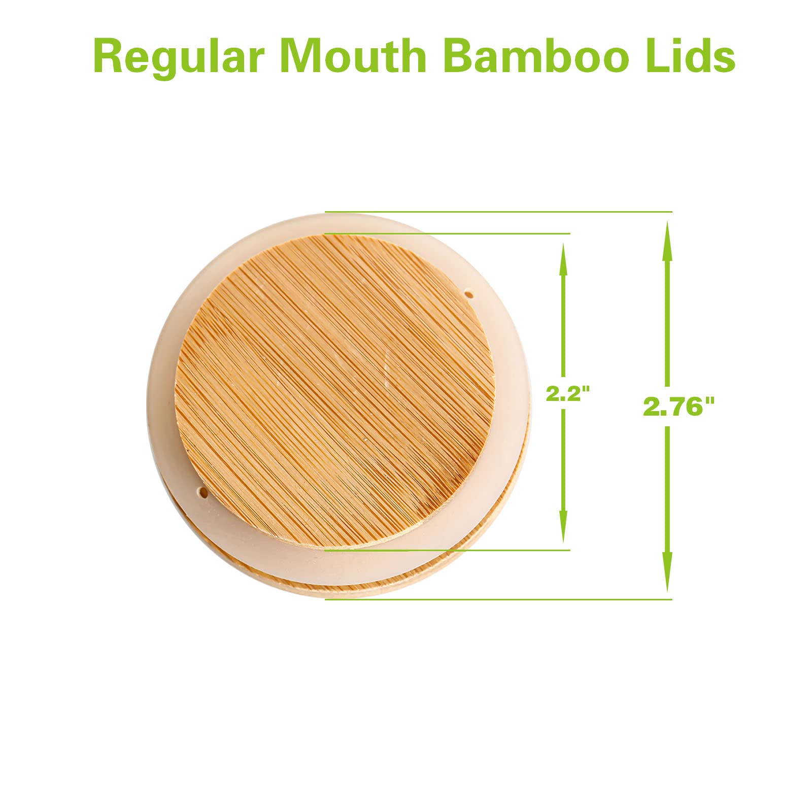 Wooden Mason Jar Lids, 8 Pcs Bamboo Wooden Storage Lids Regular Mouth, ECO Reusable Ball Wooden Lids For Mason Jars