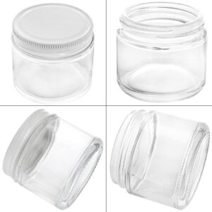 TOPZEA 30 Pack Small Glass Jars with Lids, 2 Oz Round Clear Straight Sided Canning Jars Spice Jars Mason Jars Food Container for Cream, Lotions, Ointments, Herbs, Spices and Wedding Favor