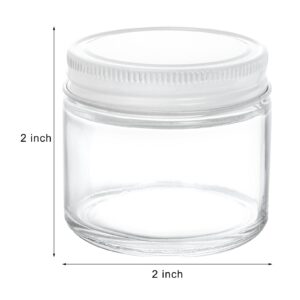 TOPZEA 30 Pack Small Glass Jars with Lids, 2 Oz Round Clear Straight Sided Canning Jars Spice Jars Mason Jars Food Container for Cream, Lotions, Ointments, Herbs, Spices and Wedding Favor