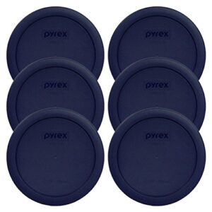 pyrex blue 4 cup round plastic cover - 6-pack