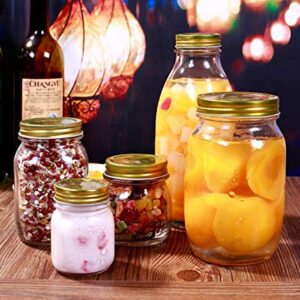 Encheng 16 oz Glass Jars With Lids,Wide Mouth Ball Mason Jars For Storage,Canning Jars For Pickles,Herb,Jelly,Jams,Honey,Dishware Safe,Set Of 15