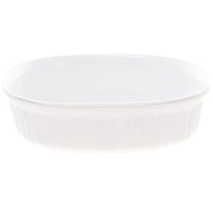 corningware french white 2-1/2-quart oval dish