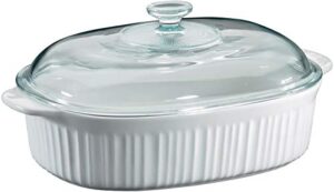 corningware french white 4-quart covered casserole