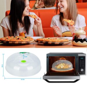Microwave Splatter Cover, Microwave Cover for Food, Large Microwave Plate Cover Guard Lid with Steam Vents Keeps Microwave Oven Clean, 11.5 Inch BPA Free & Dishwasher Safe