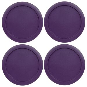 replacement lid for pyrex 6" storage plastic cover 4 cup bowl 7201-pc purple (4-pack)