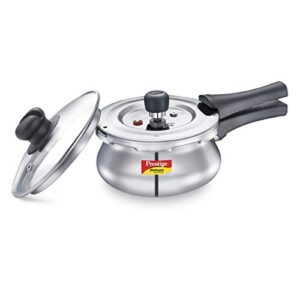 prestige pressure cooker, 1.5 liter, silver ,stainless steel