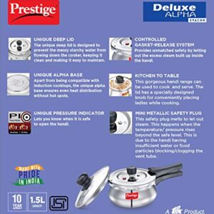 Prestige PRESSURE COOKER, 1.5 Liter, SILVER ,Stainless steel