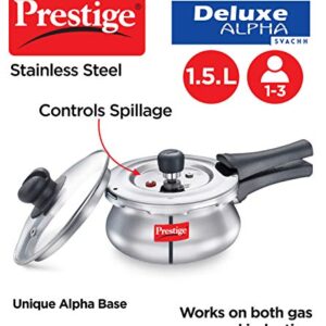 Prestige PRESSURE COOKER, 1.5 Liter, SILVER ,Stainless steel