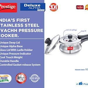 Prestige PRESSURE COOKER, 1.5 Liter, SILVER ,Stainless steel