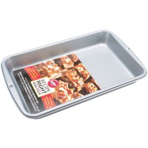wilton recipe right non-stick in biscuit brownie pan, 11" x 7" x 1-1/2"
