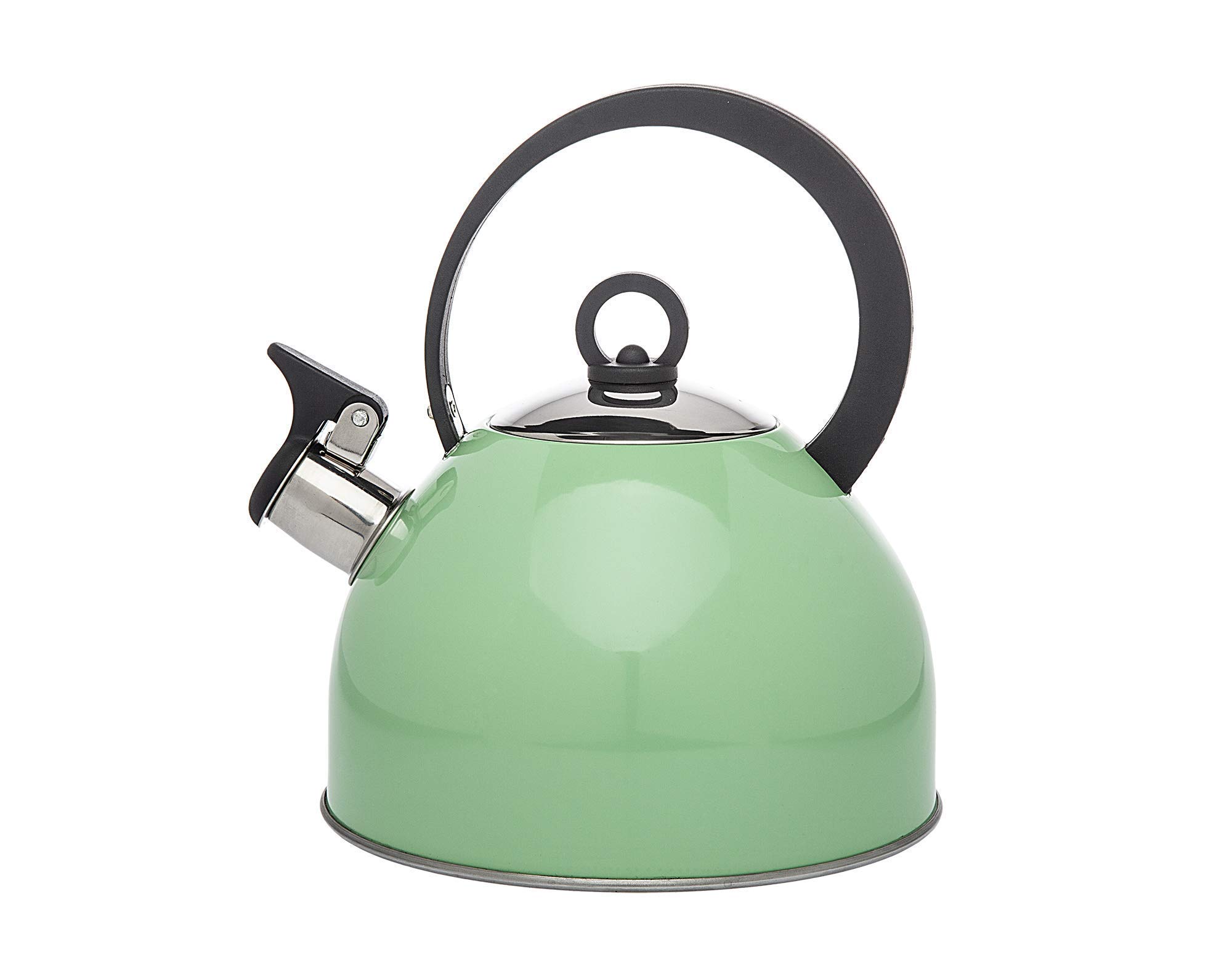 Godinger Studio Hot Water Tea Kettle, Stainless Steel Tea Pot with Whistle - 2.5L, Mint