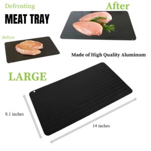 Evelots Quick Meat, Chicken, Fish Defrosting Tray Board - Thaws Frozen Food Fast and Naturally - Large Size -Keep Original Food Flavor-Non Stick Aluminum-No Microwave or Electricity