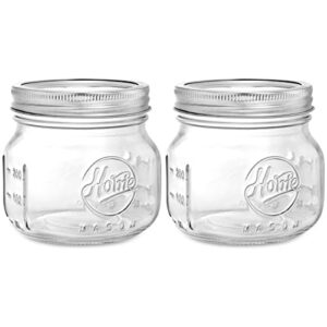 Tebery 12 Pack Wide Mouth Home Glass Mason Jars with Airtight Lids and Bands, 16Oz Canning Glass Jars for Canning, Fermenting, Pickling, Decor