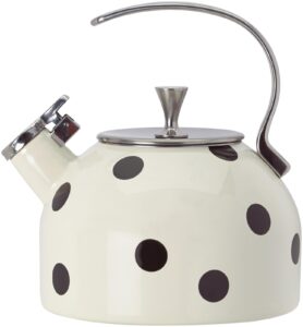 kate spade new york black deco kettle, 3.80 lb, scatter dot