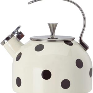 Kate Spade New York Black Deco Kettle, 3.80 LB, Scatter Dot