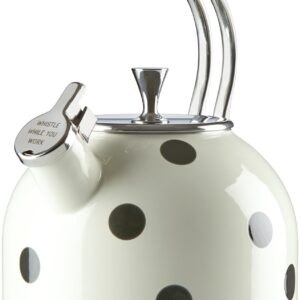 Kate Spade New York Black Deco Kettle, 3.80 LB, Scatter Dot