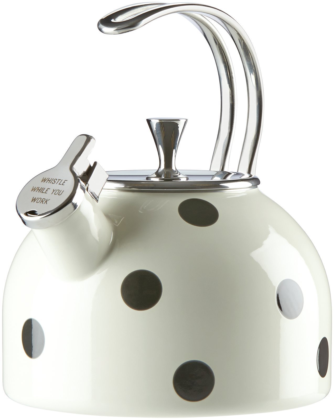 Kate Spade New York Black Deco Kettle, 3.80 LB, Scatter Dot