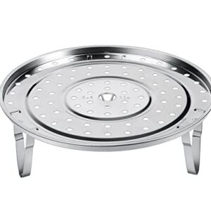 Steamer Rack 8.5 Inches 304 Stainless Steel Steaming Rack Steam Tray with Removable Legs for Steamer Cookware Instant Pressure Cooker Multi-functional Steamer Basket