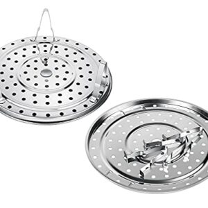 Steamer Rack 8.5 Inches 304 Stainless Steel Steaming Rack Steam Tray with Removable Legs for Steamer Cookware Instant Pressure Cooker Multi-functional Steamer Basket