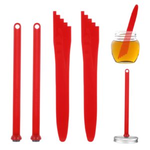 aster 4 pieces canning kit-2 pieces canning magnetic lid lifter canning lid lifter (7 inch) 2 pieces canning bubble popper remover canning lid magnet tools(red)