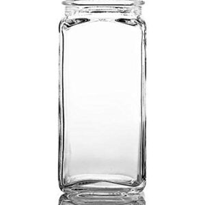 Pride Of India Small Clear Glass Spice Jars w/Dual Sifter Cap | Food Grade BPA Free USA Made | 4 Fluid Ounce Capacity