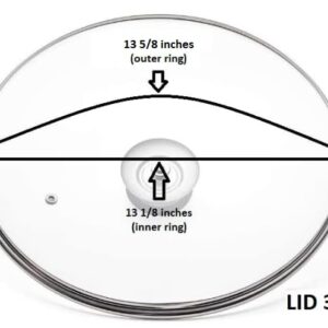 Tempered Glass Lid for Instant Pot - Universal Pan or Pot Cover (34 cm / 13 5/8 inches)