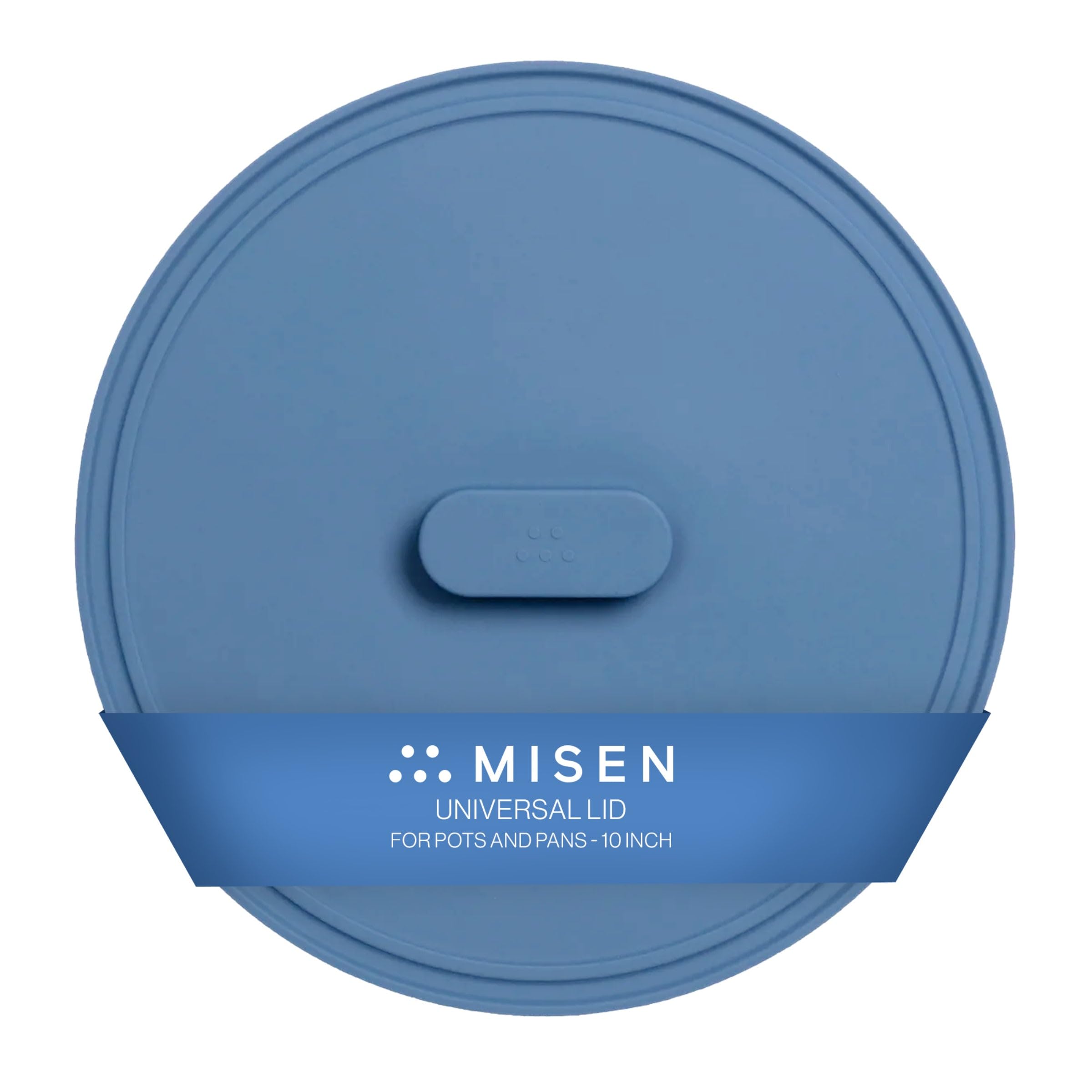 Misen Universal Silicone Lid - Flexible Pots, Bowls & Pans Cover - Kitchen Essential for Every Home - Airtight Seal - Frying & Cooking -10 Inch