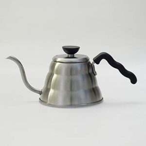 Hario V60 "Buono" Drip Kettle Stovetop Gooseneck Coffee Kettle 1.0L, Stainless Steel, Silver