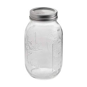 ball regular mouth quart 12 pieces jars (32oz) made in usa, clear