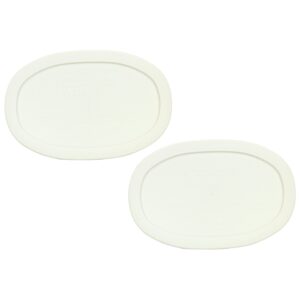 corningware f-15-pc oval french white 15-ounce plastic lid - 2 pack