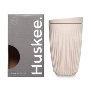 huskee cup + lid natural (12oz)