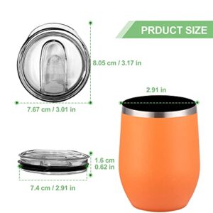 YiePhiot Stemless Wine Tumbler Replacement Lids Spill Proof Splash Resistant Lids Covers for 2.91in Cup Mouth