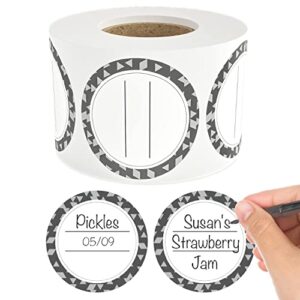 dissolvable canning labels for jars – 200 dissolvable mason jar labels - dissolvable food labels for containers - jam homemade canning jar labels stickers - removable mason jar labels 2" black