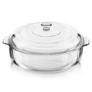 Libbey Baker's Basics Glass Casserole Dish with Cover, 3-quart