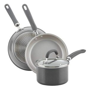 Rachael Ray Create Delicious Nonstick Cookware Pots and Pans Set, 13 Piece, Gray Shimmer