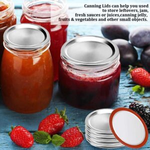 120 PCS Canning Lids,Mason Jar Regular Mouth Canning Lids,Premium Metal Lid Split-Type with Airtight Seal and Leak proof,Use for Home Canning & Food Storage (Silver, 120)