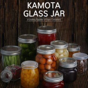 KAMOTA Wide Mouth Mason Jars 16 oz, 16oz Mason Jars Canning Jars Jelly Jars With Wide Mouth Lids and Bands, Ideal for Jam, Honey, Wedding Favors, Shower Favors, Baby Foods, 6 PACK