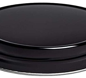 AllSpice Rust-Proof Wide Mouth Aluminum Metal Mason Jar Lids Leak-Proof 12-Pack (Black)