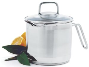norpro 8 cup multi pot with straining lid, 1.9 liter, silver