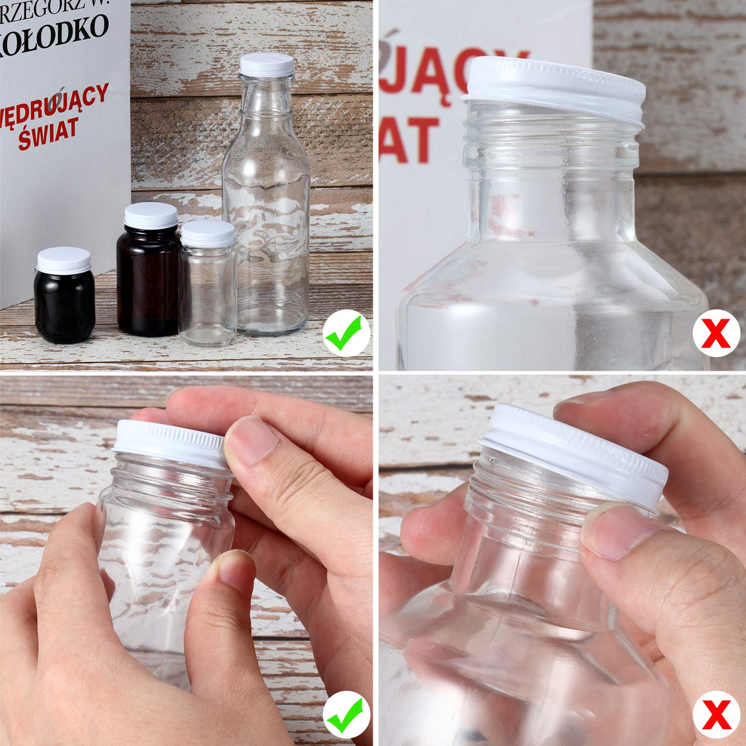 38 mm White Growler Caps Lids, Seal Screw Caps Lid,Tinplate Metal Screw Caps with White Filling Glue Fits for Most 1/2 and 1 Gallon Jugs (36 Pieces)