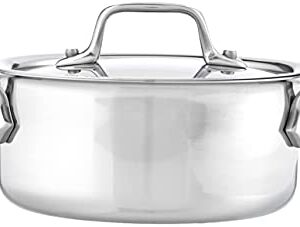 All-Clad Specialty Stainless Steel Ramekin with Lid 2 Piece Oven Broiler Safe 600F Pots and Pans, Cookware Silver