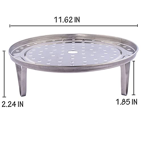 Steaming Rack Household Stainless Steel Cooking Ware Thickened Steaming Rack Stand (12 inch)