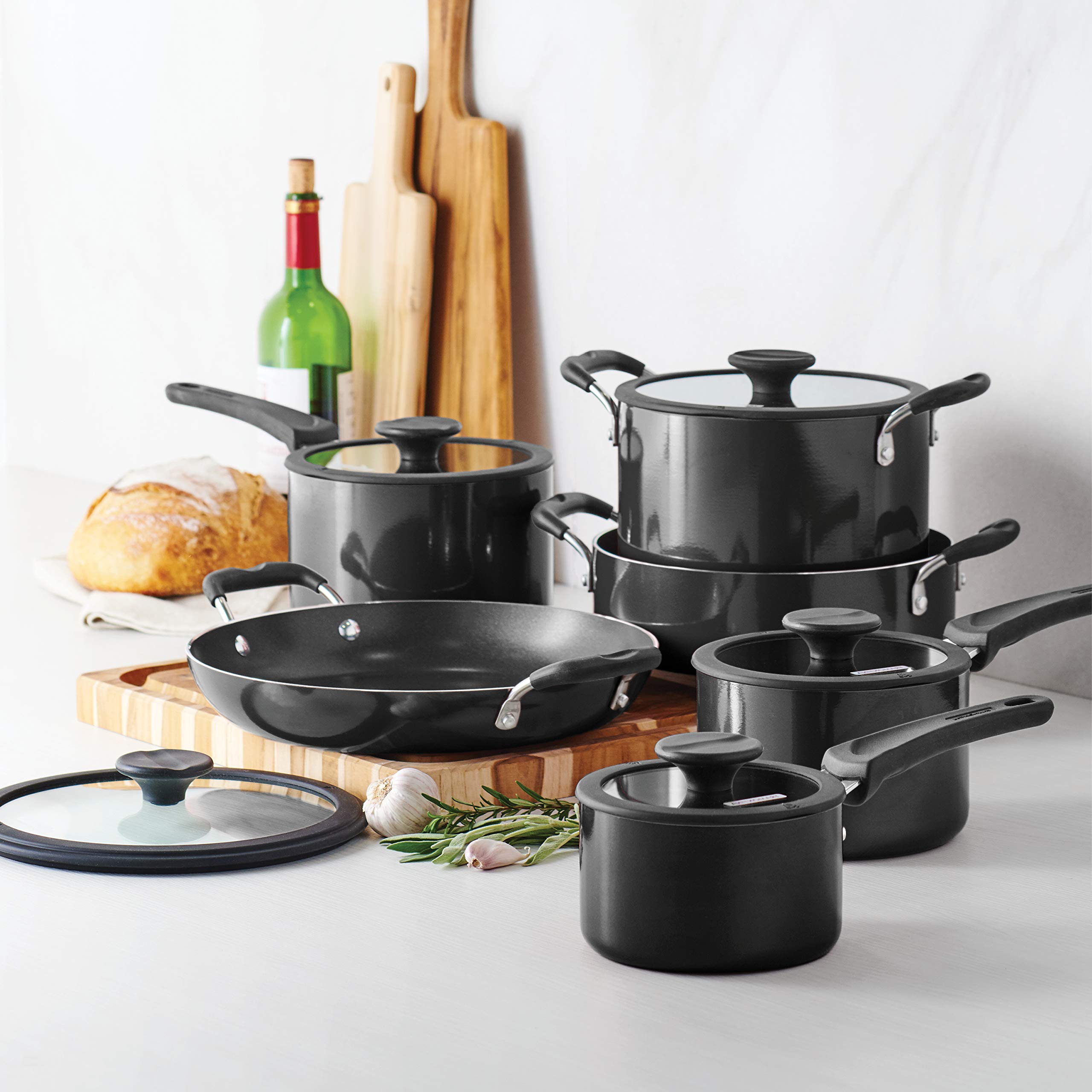 Tramontina Nesting 11 Pc Nonstick Cookware Set - Gray - 80156/043DS